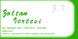 zoltan vertesi business card